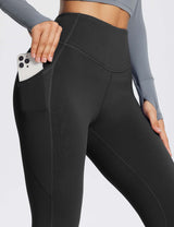 Baleaf Women's Laureate High-Rise Thermal Leggings dbh073 Black Details