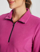 #Baleaf Women's Long-Sleeve Quarter Zip Thermal Dress dga069 Violet Rose Details