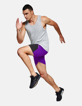 Baleaf Men s 7  Mesh Paneled & Pocketed Running Shorts abd160 purple side