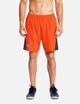 Baleaf Men s 7  Mesh Paneled & Pocketed Running Shorts abd160 Orange main