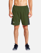 Baleaf Men s 7  Mesh Paneled & Pocketed Running Shorts abd160 Army Green main