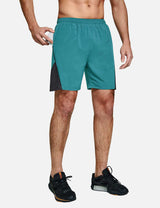 Baleaf Men s 7  Mesh Paneled & Pocketed Running Shorts abd160 Teal Main