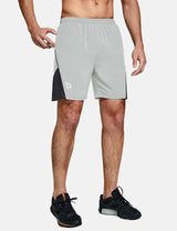 Baleaf Men s 7  Mesh Paneled & Pocketed Running Shorts abd160 Light Gray main