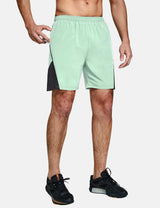 Baleaf Men s 7  Mesh Paneled & Pocketed Running Shorts abd160 Green main