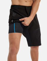 Baleaf Men's Quick Dry Cycling Mesh Quad Briefs Barrier Reef Details