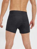 Baleaf Men's Quick Dry Cycling Mesh Quad Briefs Anthracite Back