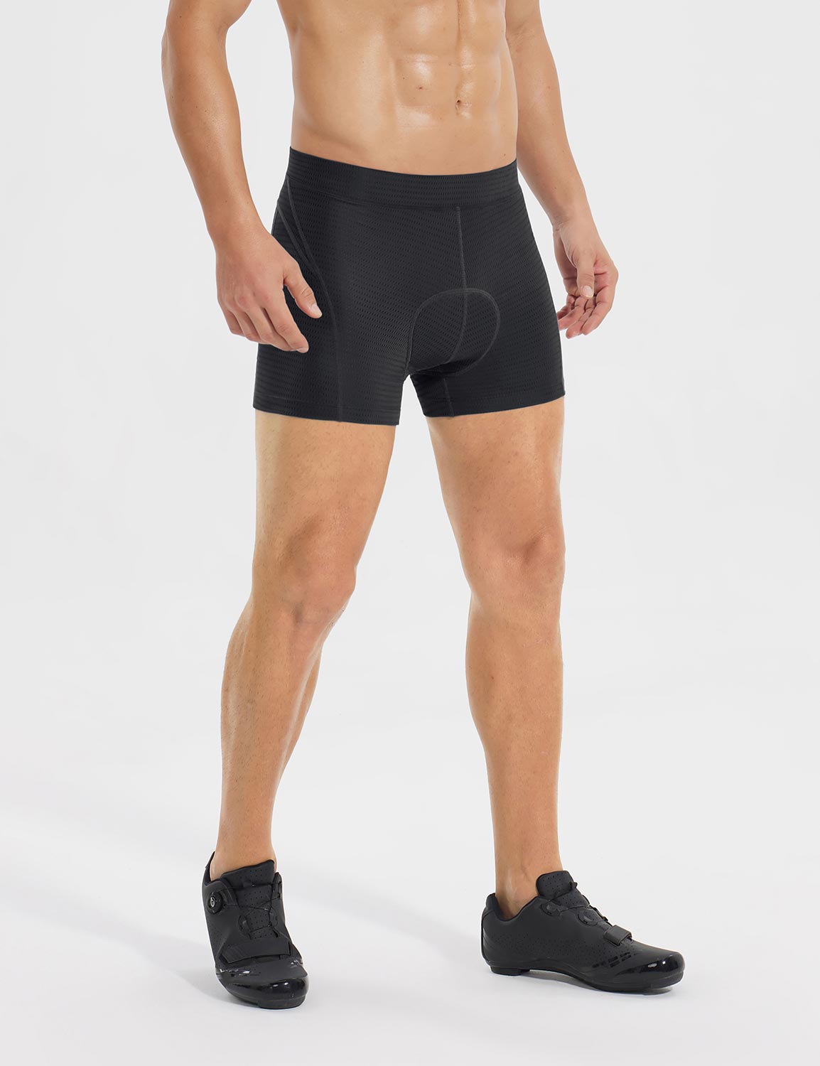 Baleaf Men's Quick Dry Cycling Mesh Quad Briefs Anthracite Side