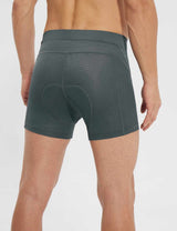 Baleaf Men's Quick Dry Cycling Mesh Quad Briefs Ebony Back