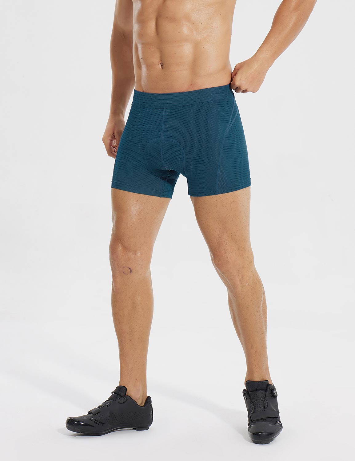 Baleaf Men's Quick Dry Cycling Mesh Quad Briefs Gibraltar Sea Main