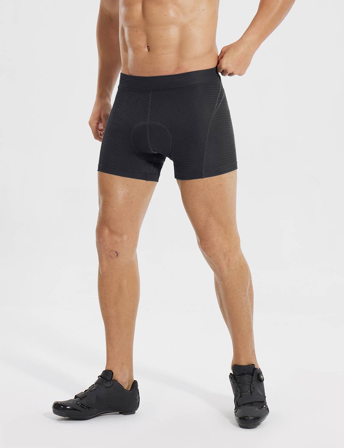 Baleaf Men's Quick Dry Cycling Mesh Quad Briefs Anthracite Main