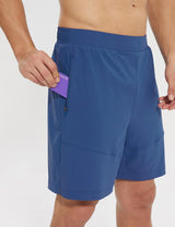 Baleaf Men's Lightweight Padding Mountain Biking Shorts Estate Blue with Pockets