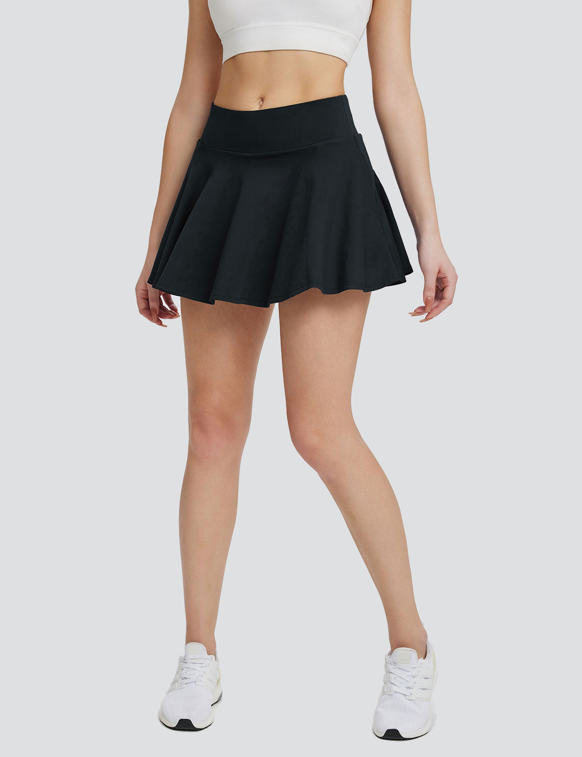 Baleaf Women's High-Rise Pocketed A-Line Skort Anthracite Main