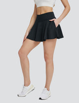 Baleaf Women's High-Rise Pocketed A-Line Skort Anthracite Side