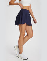 Baleaf Women's Soft UPF 50+ Pleated Tennis Skorts Peacoat Side