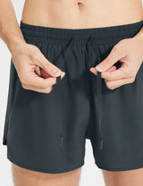 Baleaf Men's Lightweight Quick Dry Woven Shorts Ebony Details