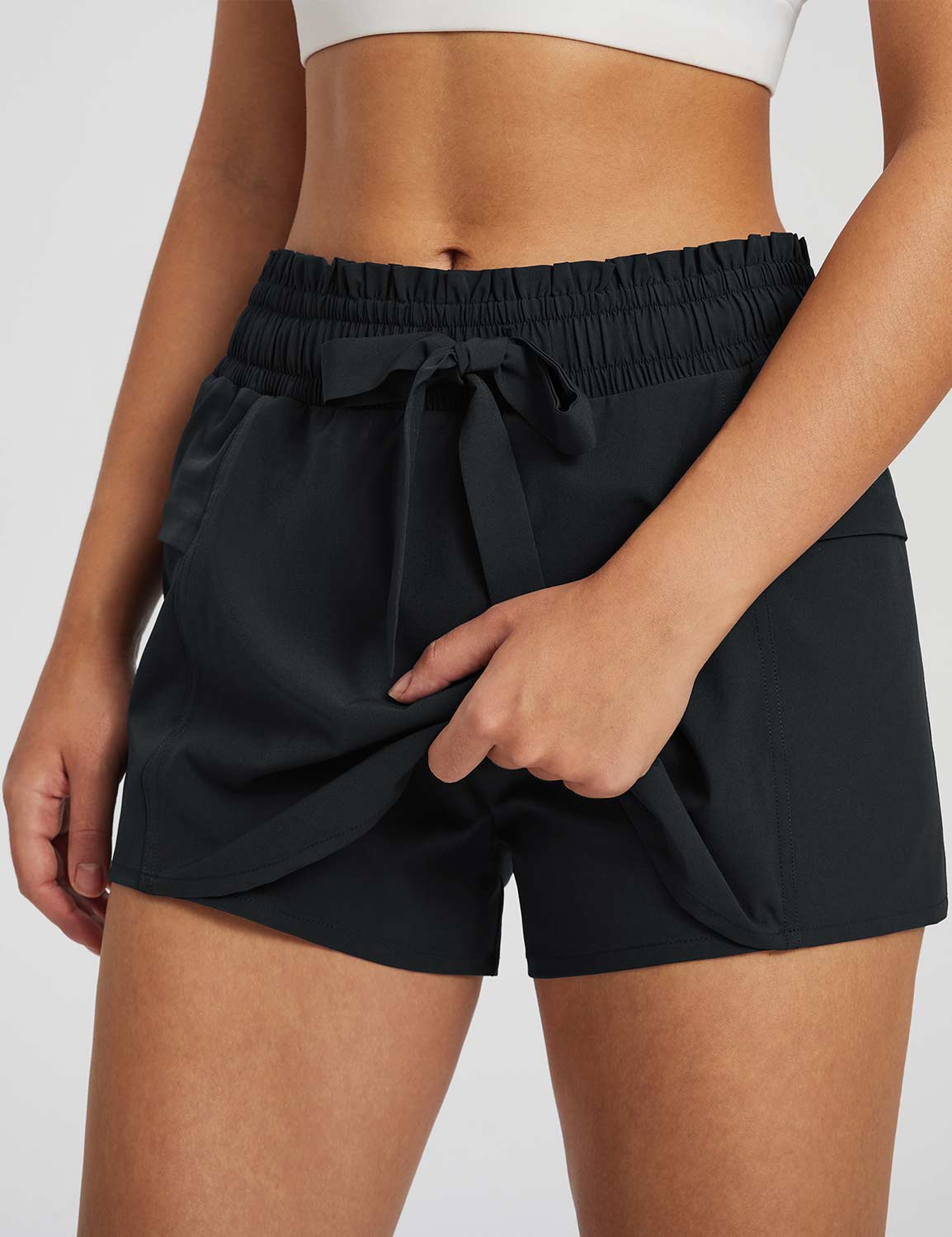 Baleaf Men's Lightweight Quick-dry Shorts Anthracite Details