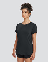 Baleaf Women's UPF 50+ Reflective Crew Neck T-Shirt Anthracite Main