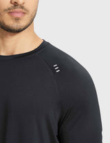 Baleaf Men's Reflective Crew Neck Short Sleeve Anthracite Details