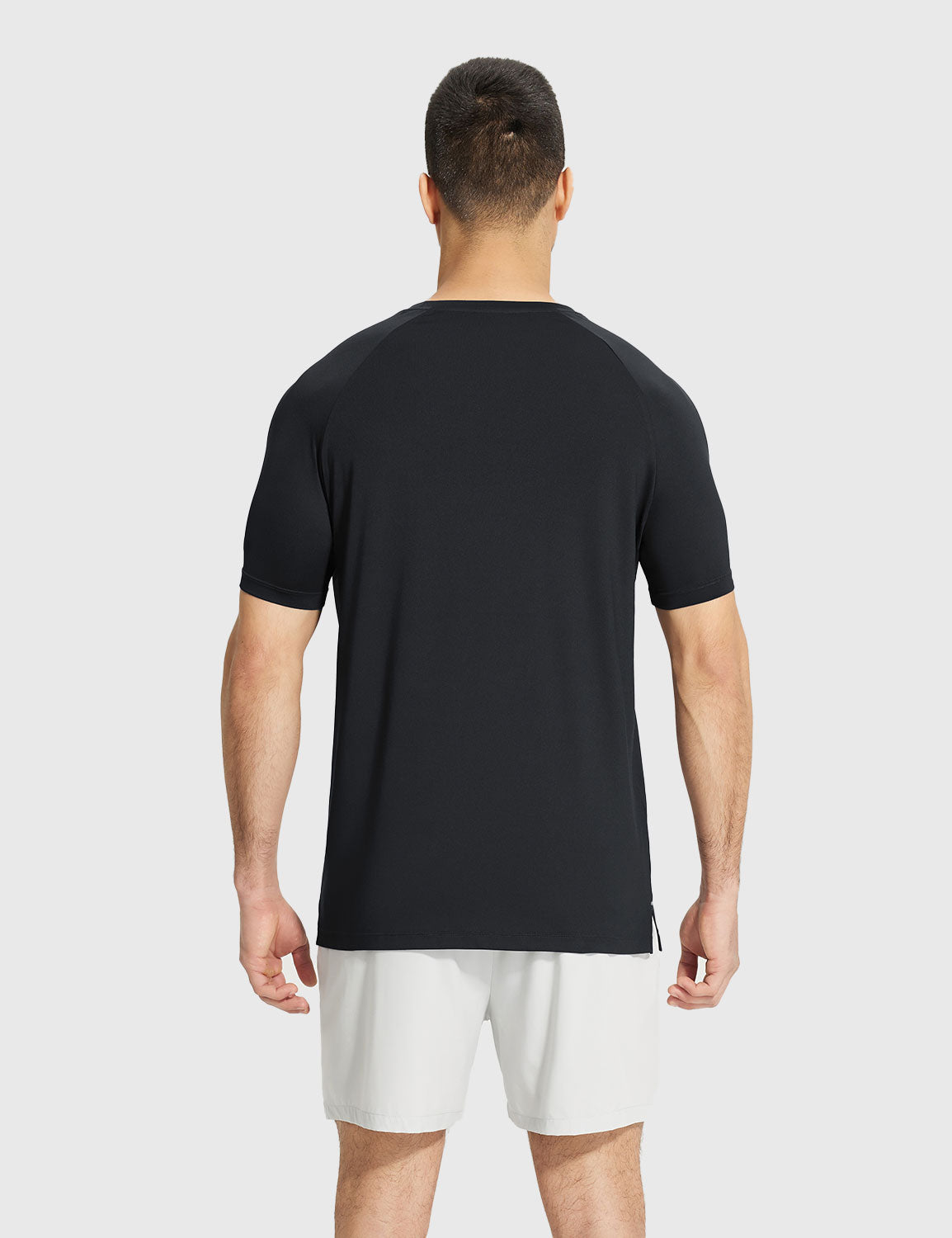 Baleaf Men's Reflective Crew Neck Short Sleeve Anthracite Back