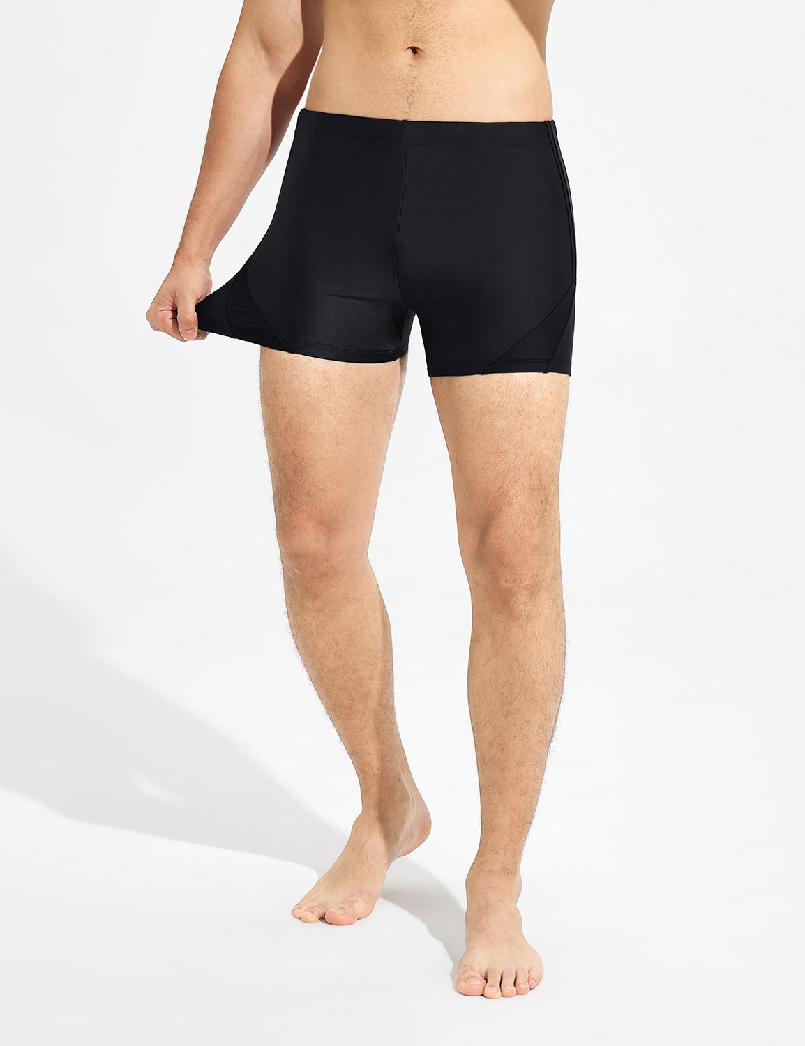 Baleaf Men's Stretchy Soft Competitive Swim Shorts Anthracite Main