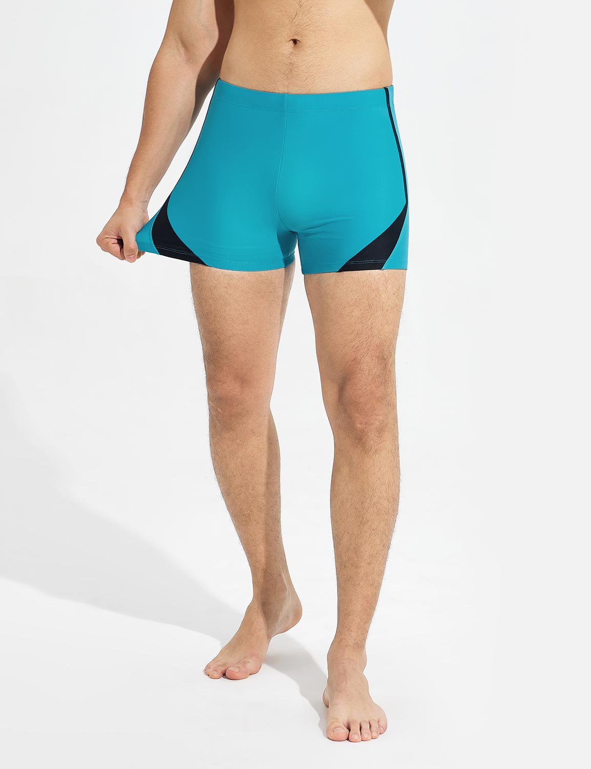 Baleaf Men's Stretchy Soft Competitive Swim Shorts Barrier Reef Main