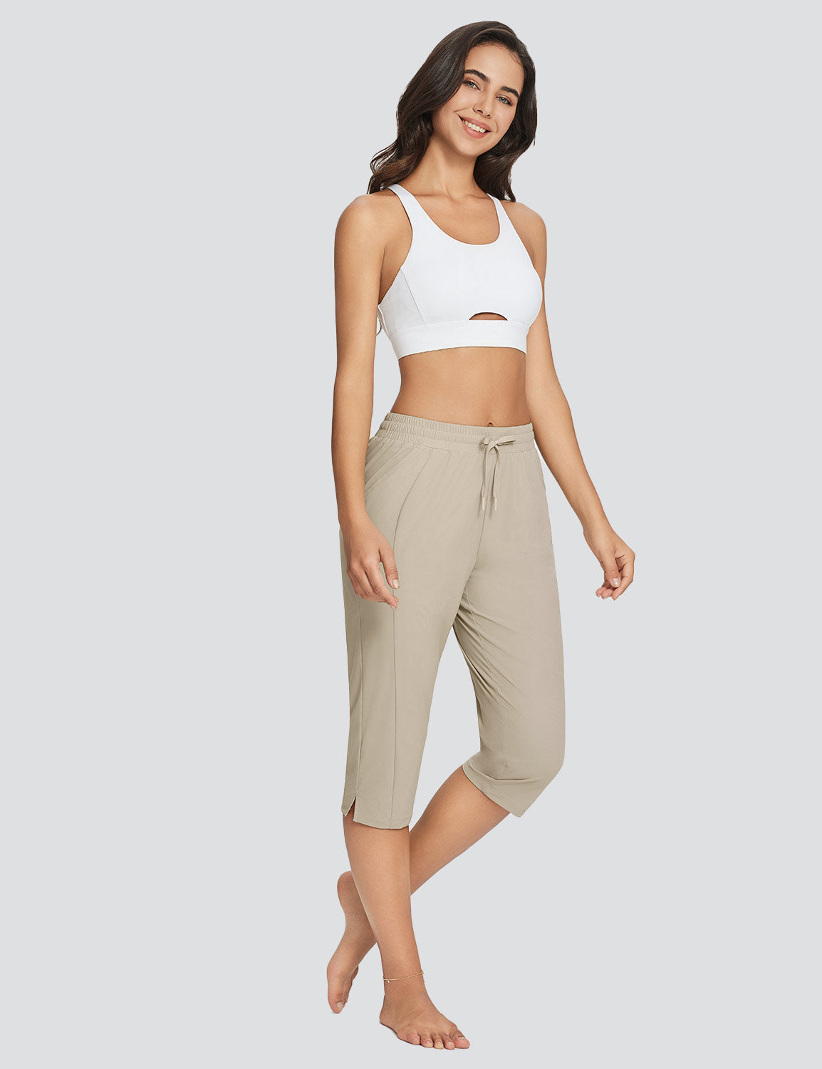 Baleaf Women's Capris- Basic Capris, X&Y Design Capris, High-Rise Capris