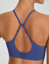 Baleaf Women's Y-Back Low Strength Bra Estate Blue Back