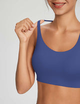 Baleaf Women's Y-Back Low Strength Bra Estate Blue Details