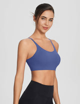 Baleaf Women's Y-Back Low Strength Bra Estate Blue Side