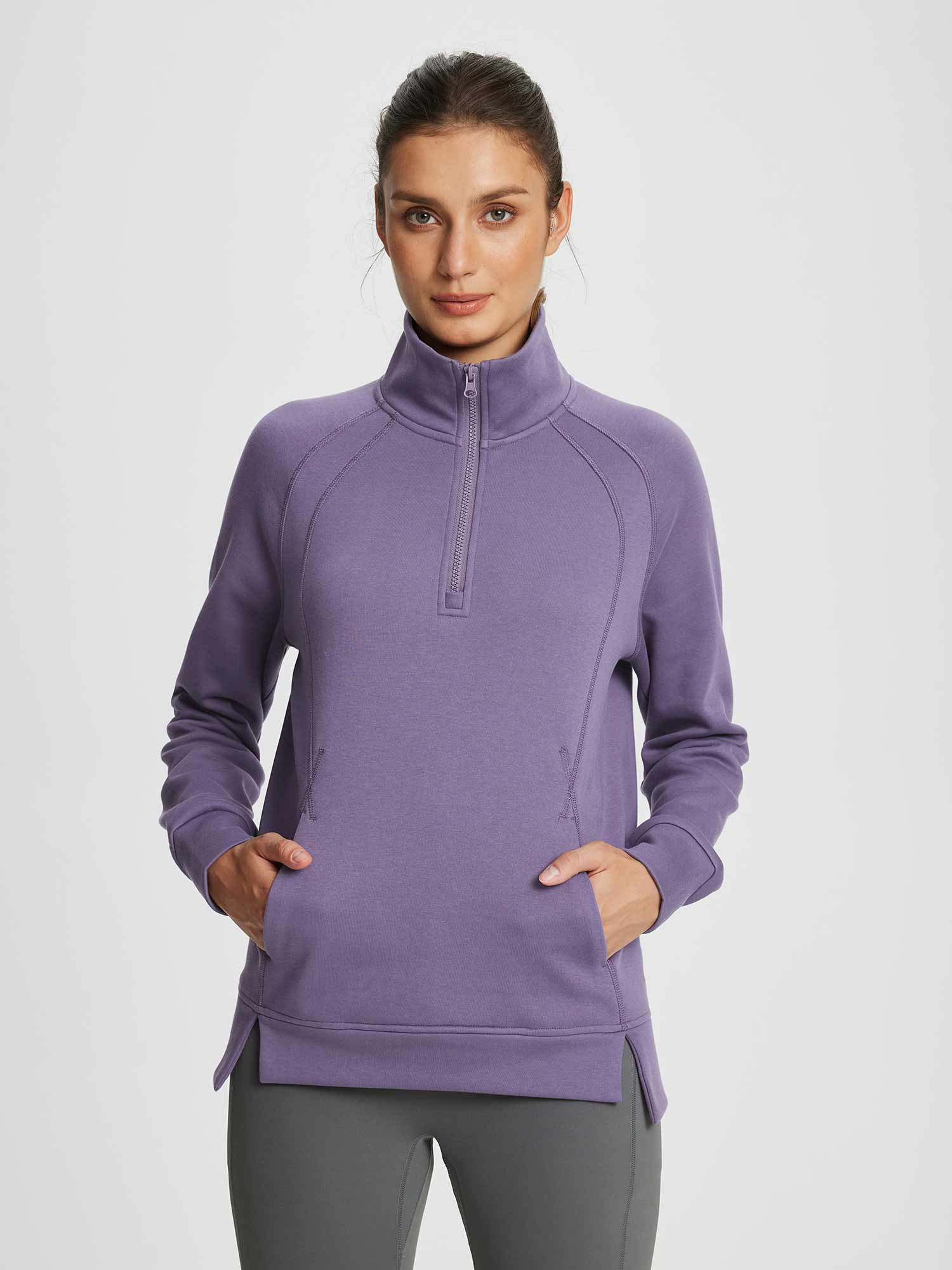 Baleaf Maglietta Donna Soft - Maniche Corte Con Orlo Alto/Basso E Spacchi - Protezione UPF 50+ Traspirante - Leggera E Asciugatura Rapida