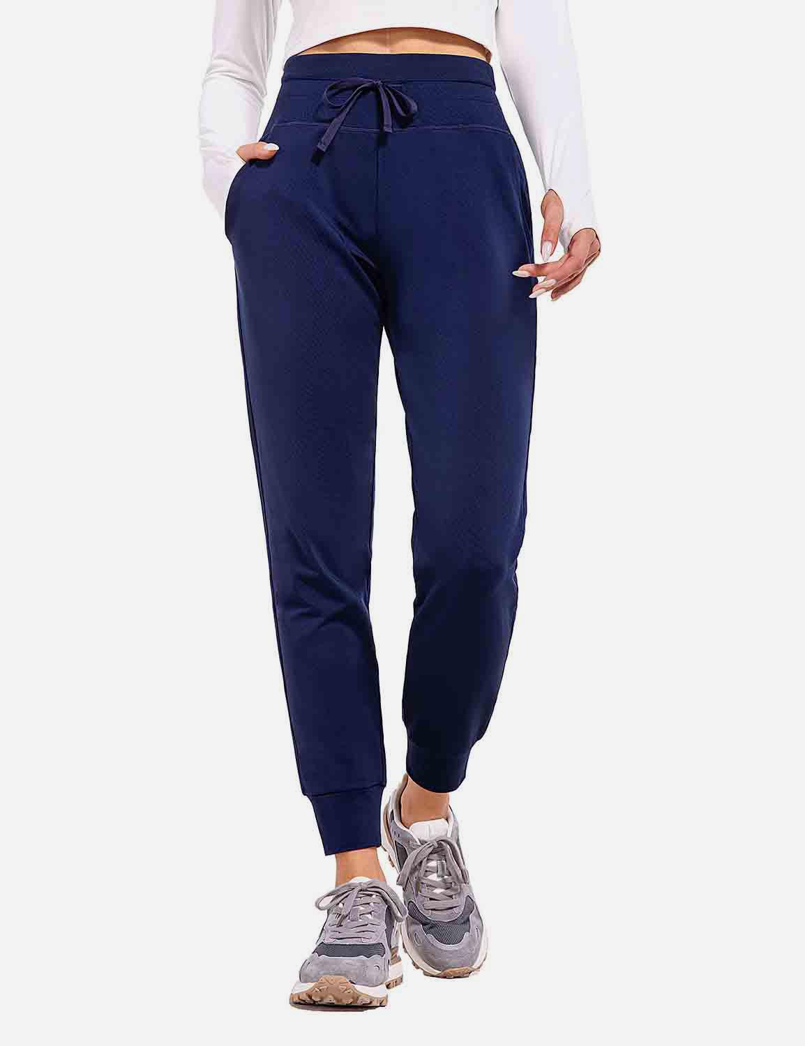 Baleaf Women's Laureate 27" Water-Resistant Thermal Joggers cbh037 Ocean Cavern Front