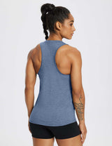 Baleaf Women's Laureate Racerback Gym Tank Top ebd008 Blue Wing Teal Back