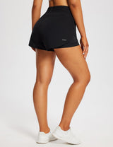 Baleaf Women's Laureate High Rise 2-in-1 Shorts ebd011 Anthracite Back