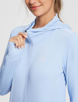 Baleaf Women's UPF 50+ Lightweight Hoodie ega005 Kentucky Blue Details