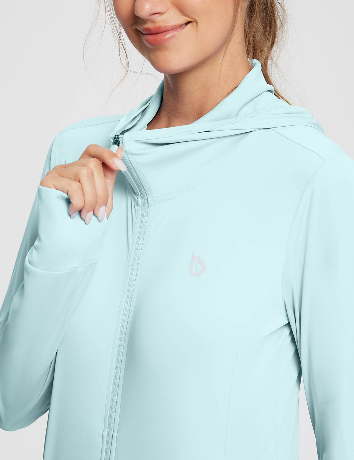 Baleaf Women's UPF 50+ Lightweight Hoodie ega005 Spa Retreat Details