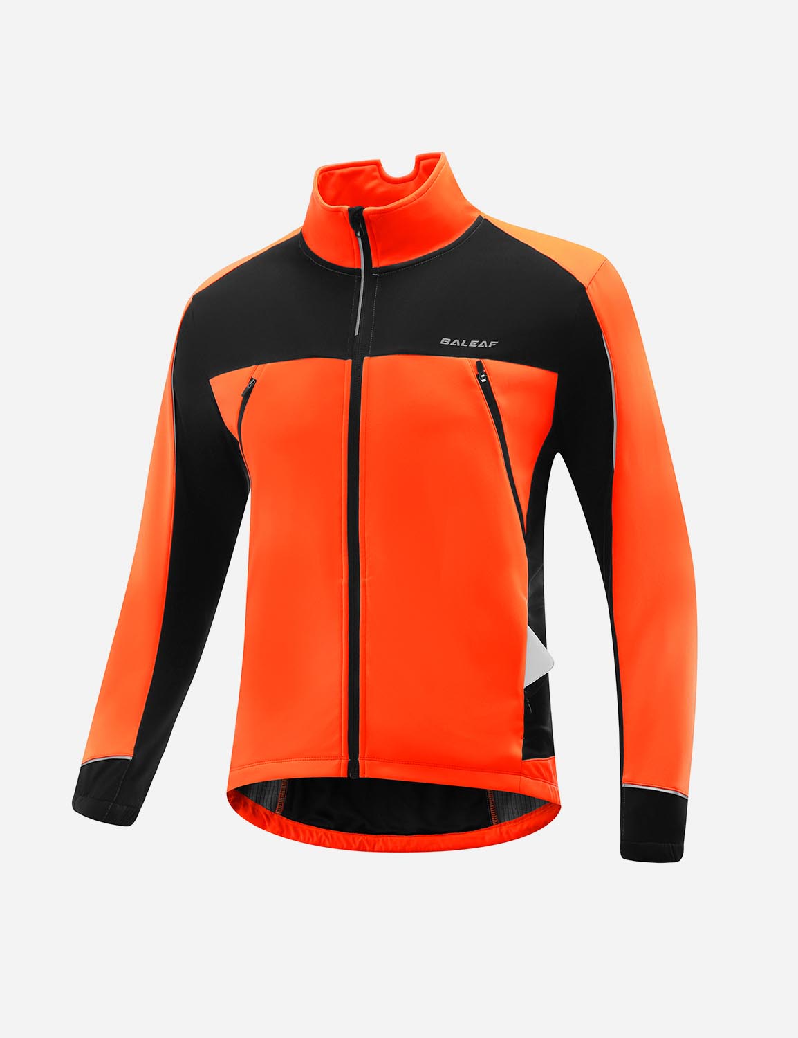 Baleaf Men's Windproof Thermal Softshell Cycling Jacket cai044 Orange Front