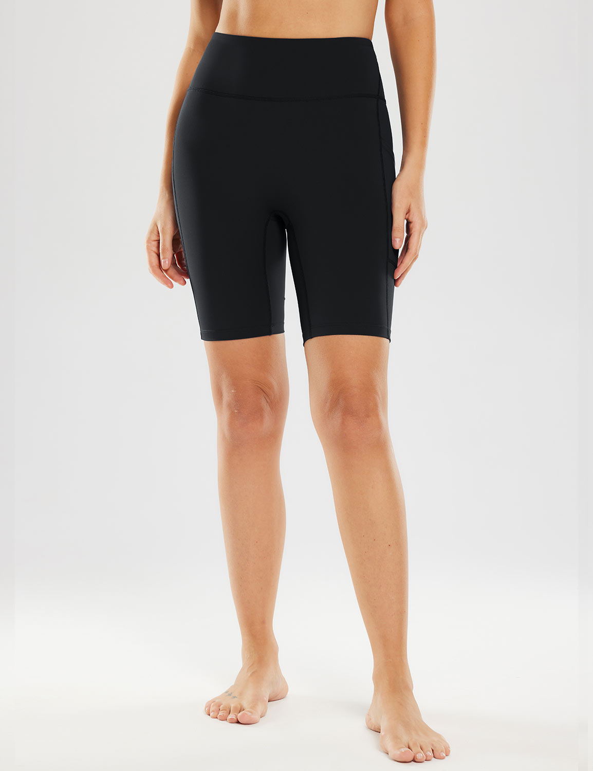 Baleaf Women's Sweatleaf High-Rise Pocketed Shorts ebh012 Anthracite Main