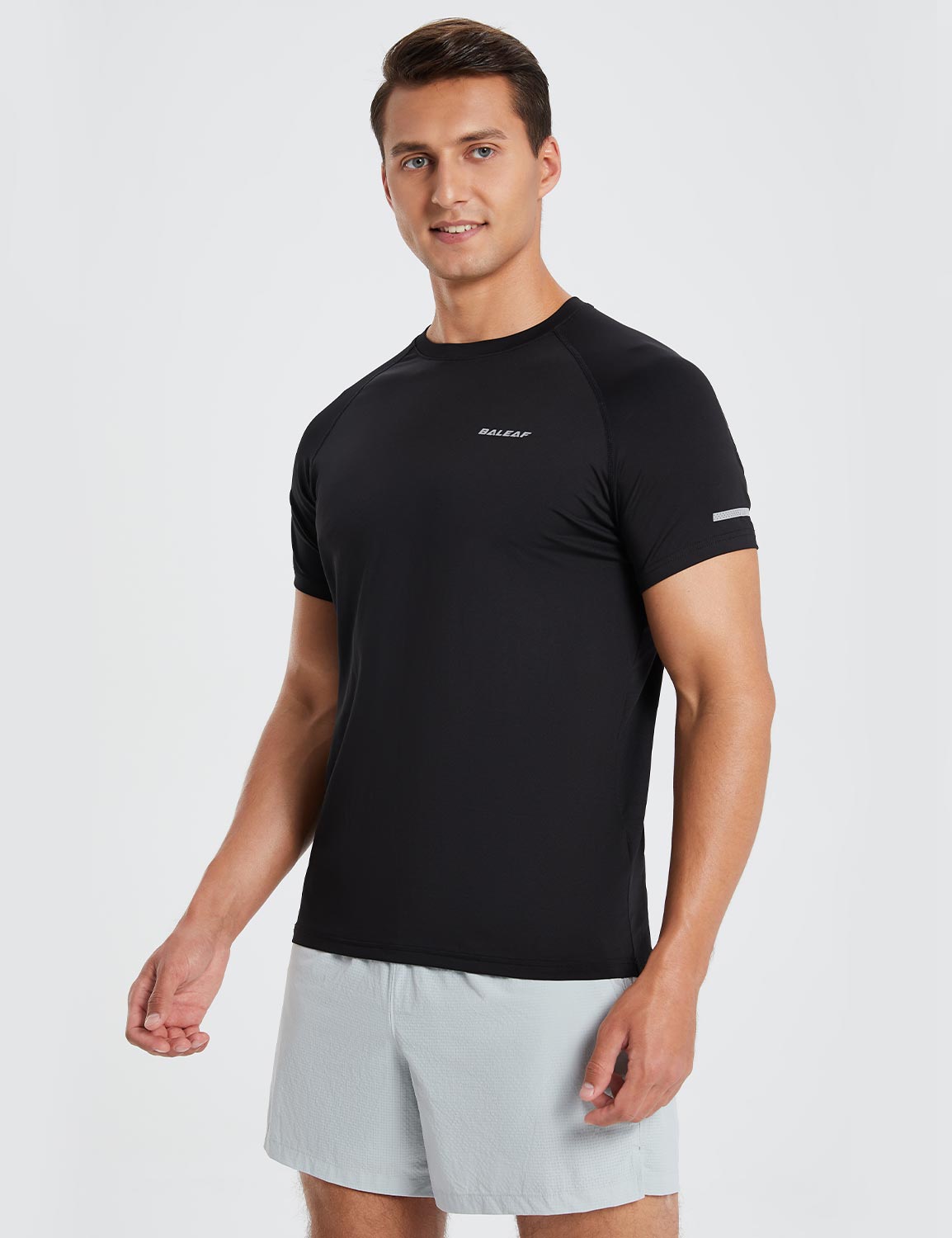Baleaf Men's Sustainable Quick Dry Tee dbd054 Anthracite Side