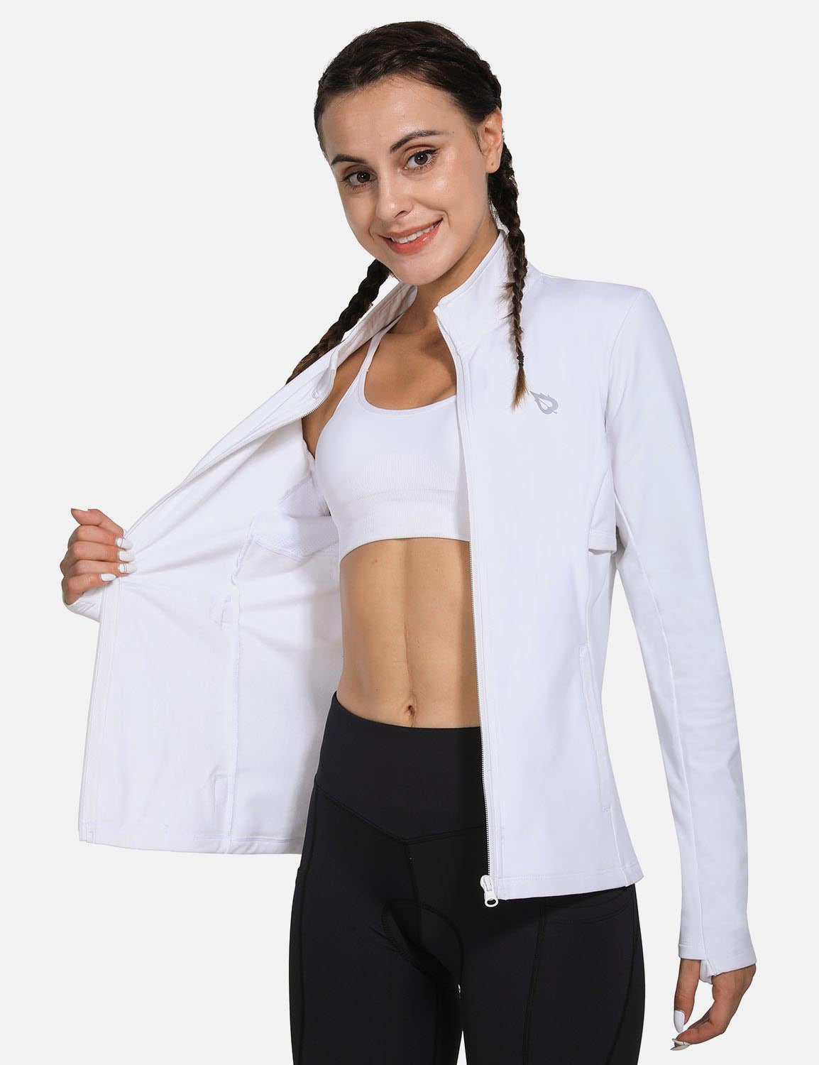 Baleaf Women's Laureate Thermal Water-Resistant Jacket cai039 Lucent White Side