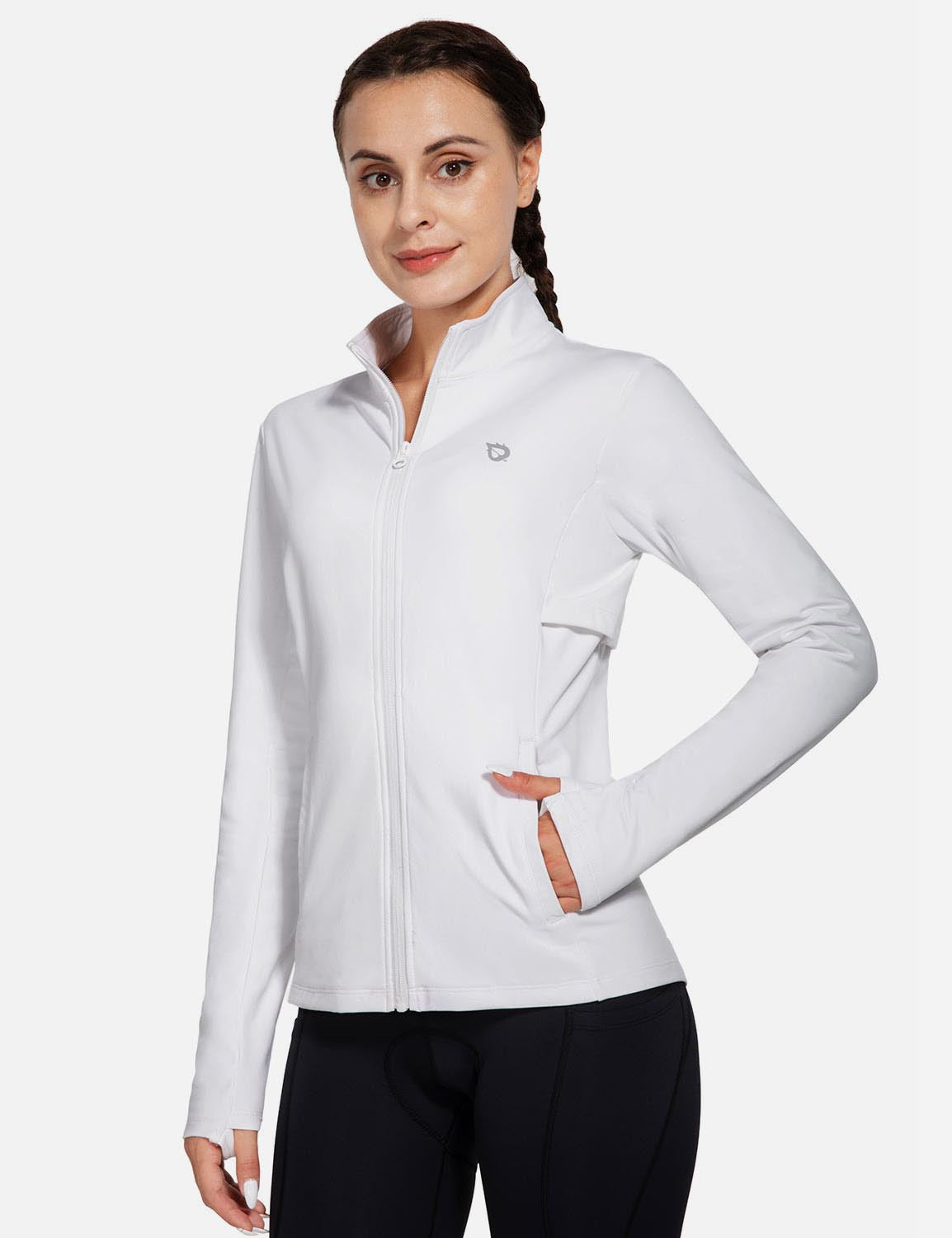 Baleaf Women's Laureate Thermal Water-Resistant Jacket cai039 Lucent White Front