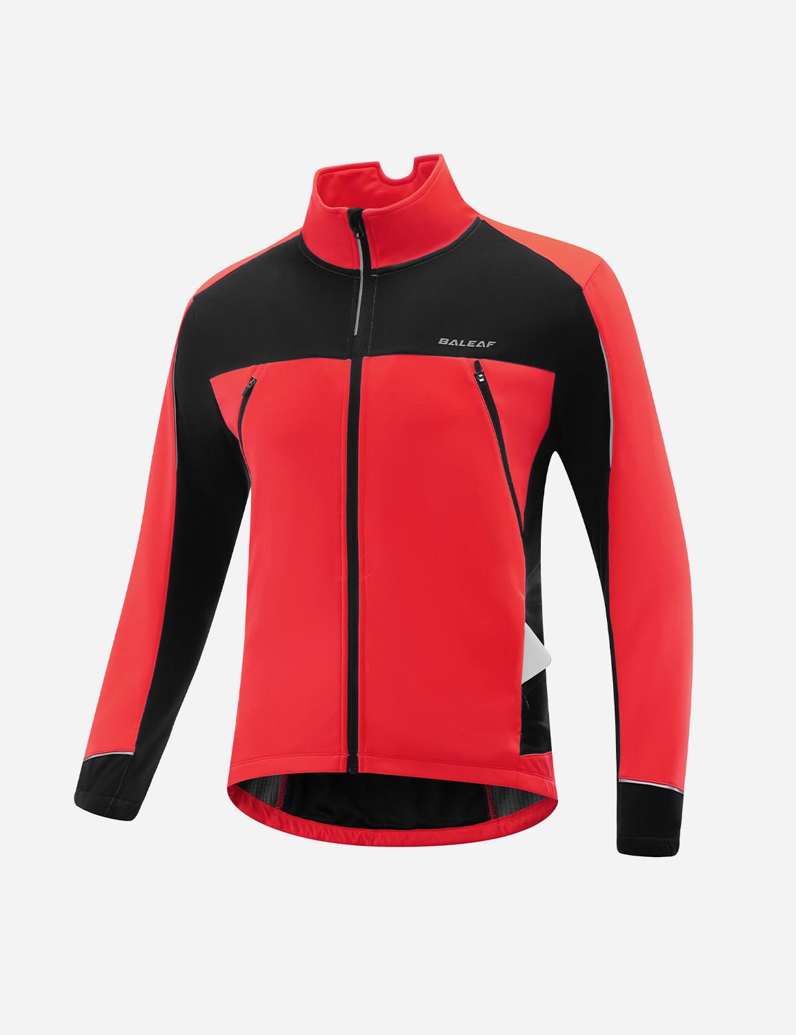 Baleaf Men's Windproof Thermal Softshell Cycling Jacket cai044 Chinese Red Front