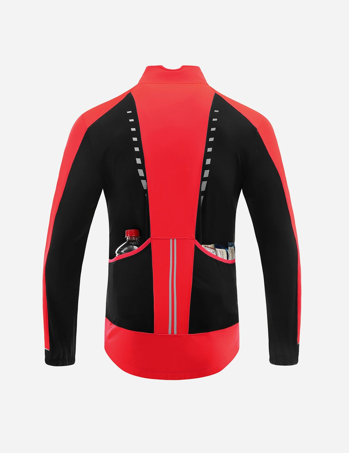 Baleaf Men's Windproof Thermal Softshell Cycling Jacket cai044 Chinese Red Back