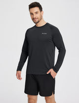 Baleaf Men's Sustainable Long-Sleeve Baselayer Anthracite Side