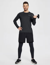 Baleaf Men's Sustainable Long-Sleeve Baselayer Anthracite Full