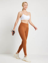 Baleaf Women's Sustainable Seamless Leggings dbh093 Caramel Cafe Full