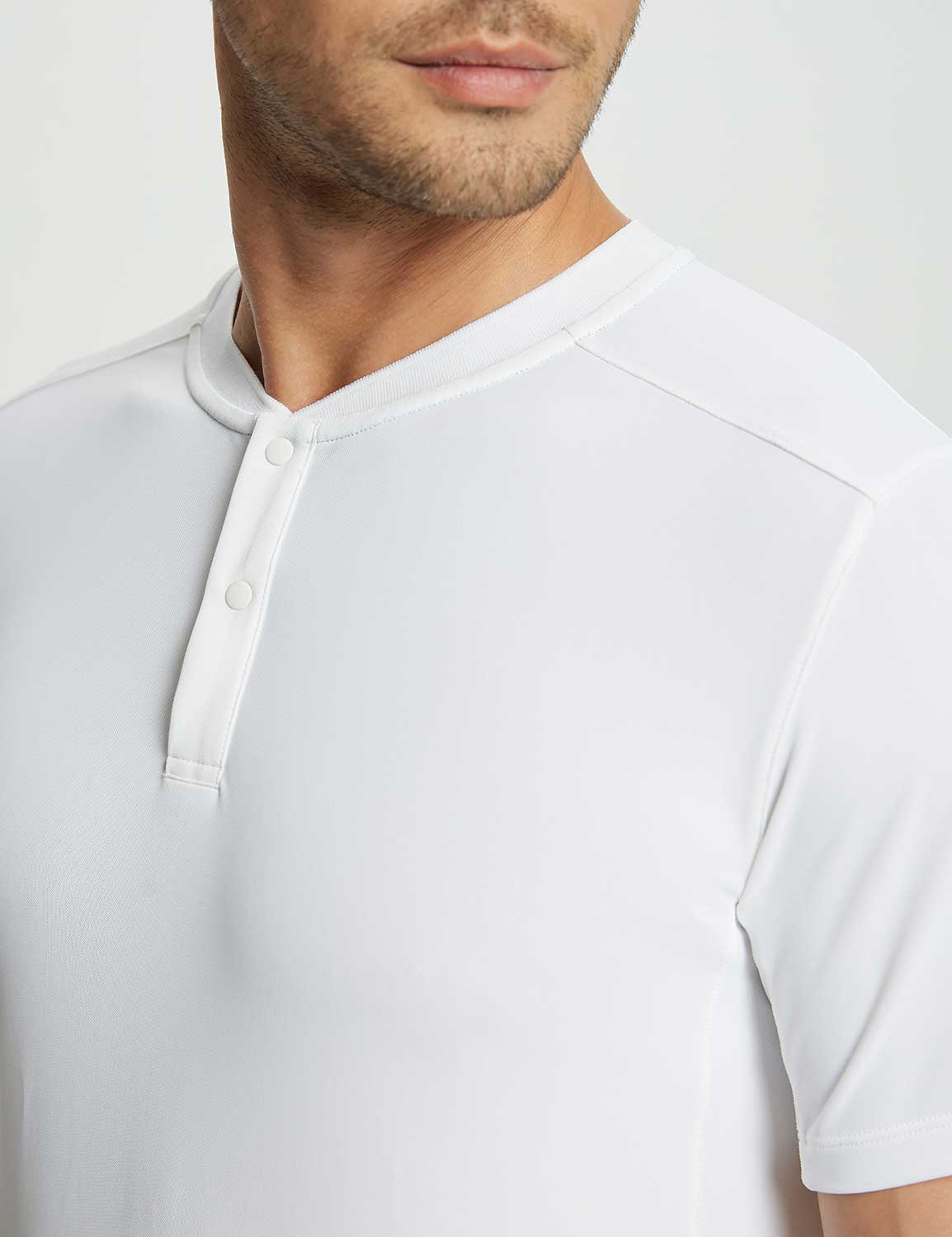 Baleaf Men's Laureate UPF50+ Short-Sleeve Top dfa017 Lucent White Details