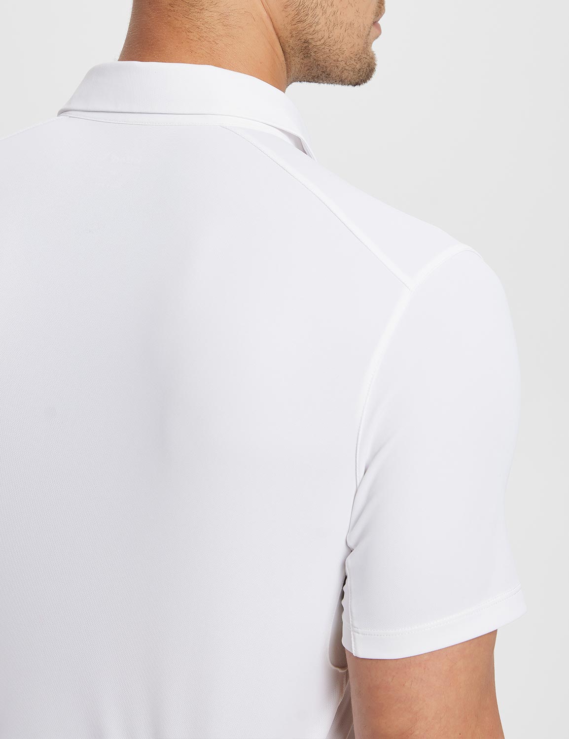 Baleaf Men's Laureate UPF50+ Golf Polo Shirt (Website Exclusive) dfa020 Lucent White Details
