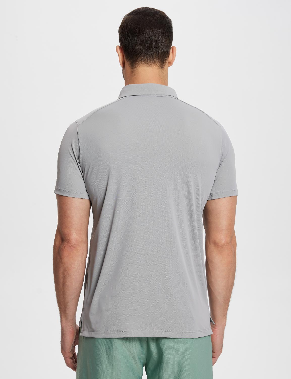 Baleaf Men's Laureate UPF50+ Golf Polo Shirt (Website Exclusive) dfa020 Alloy Back