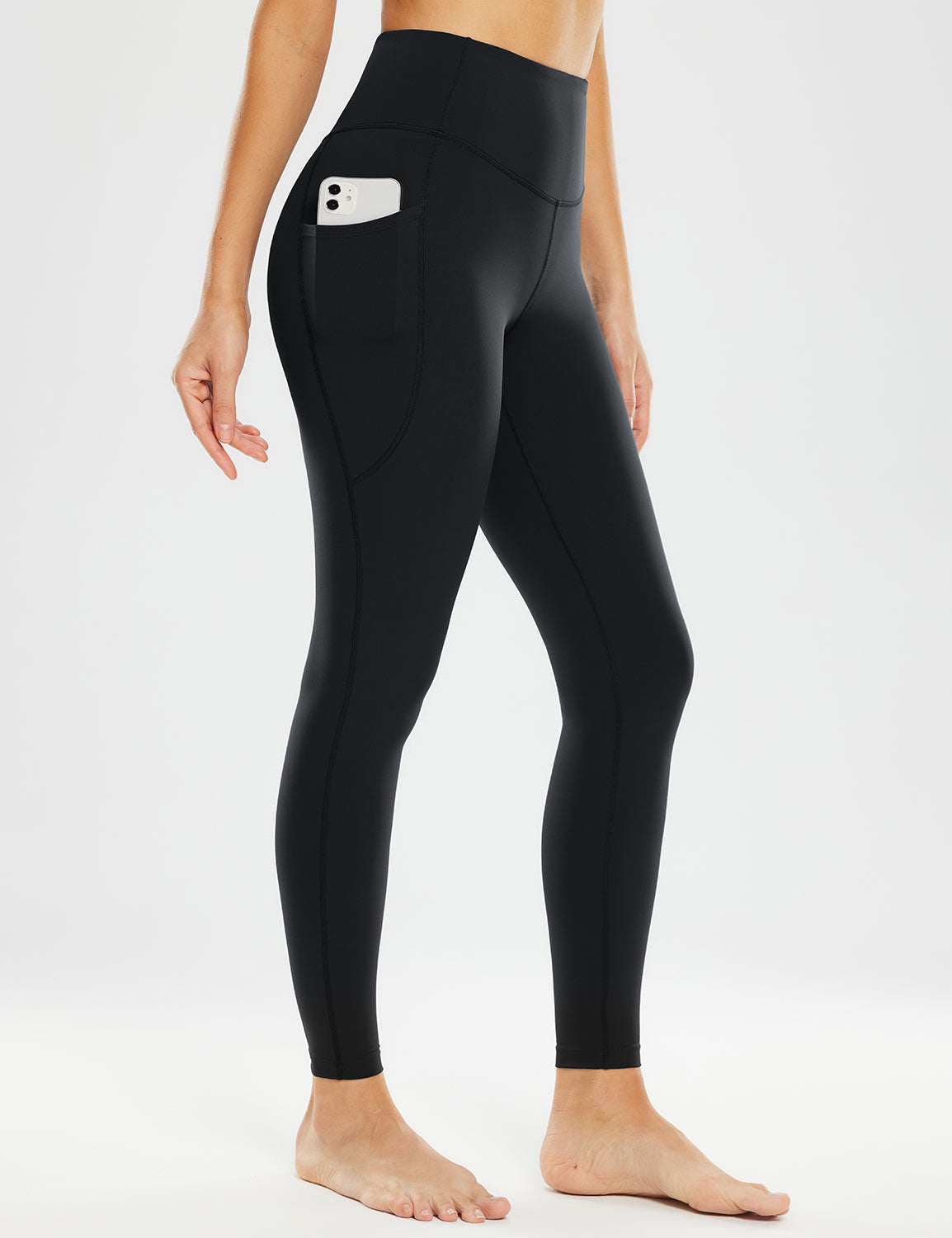 Baleaf Women's Sweatleaf High-Rise 27'' Leggings (Website Exclusive) ebh021 Anthracite Side