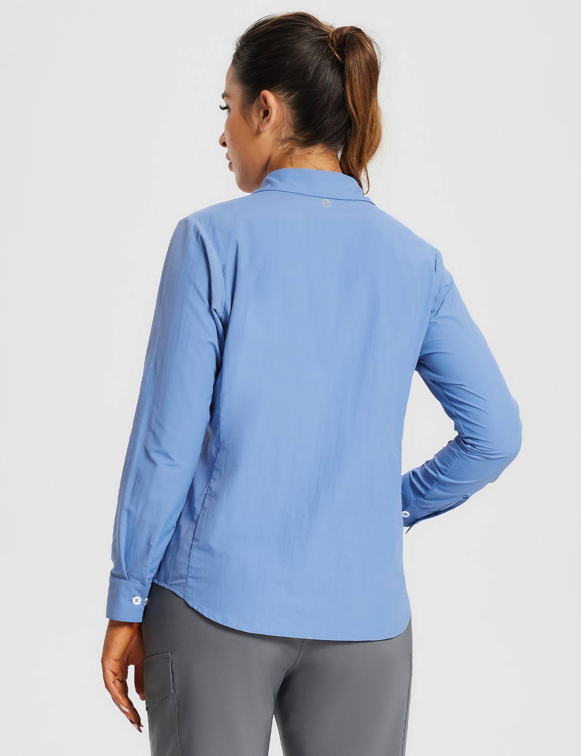 Baleaf Women's Quick-Dry UPF 50+ Sun Shirts Ashleigh Blue Back